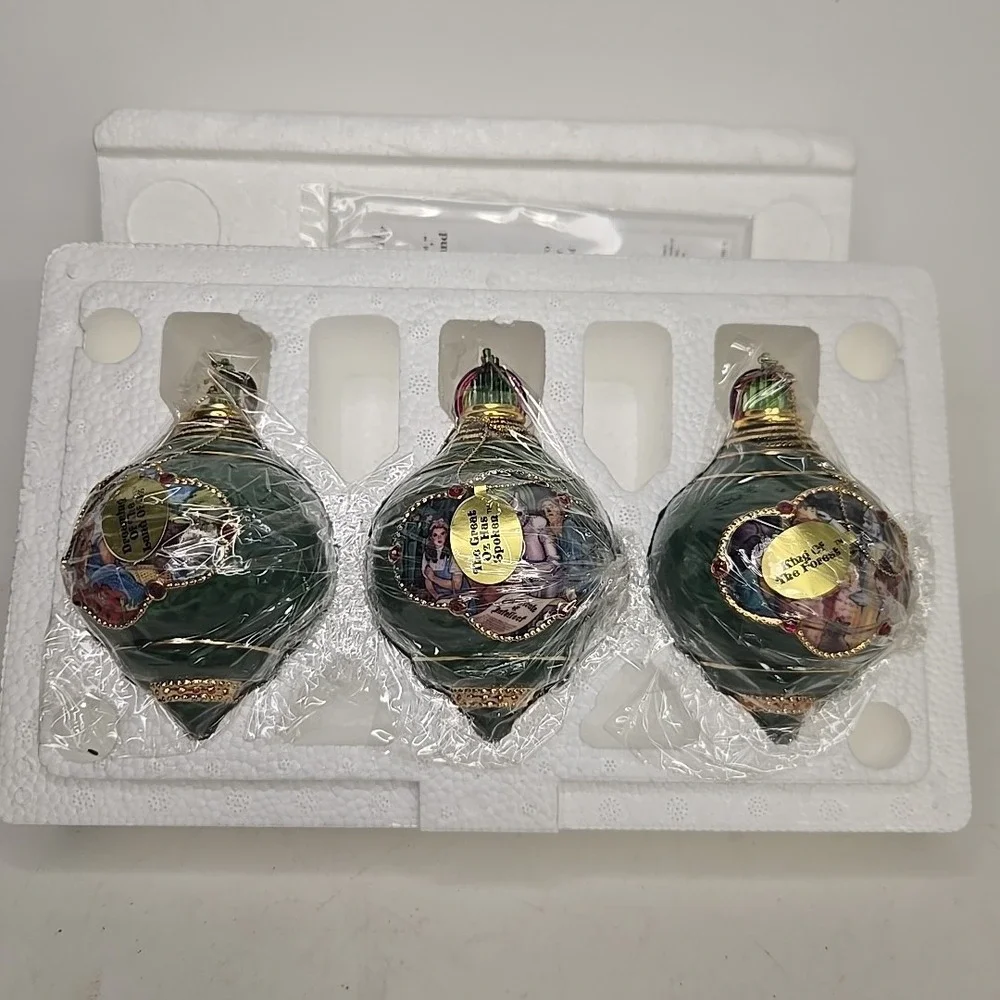 Vtg Wizard of‎ Oz Ornaments Bradford Editions Heirloom Porcelain 2000 Set